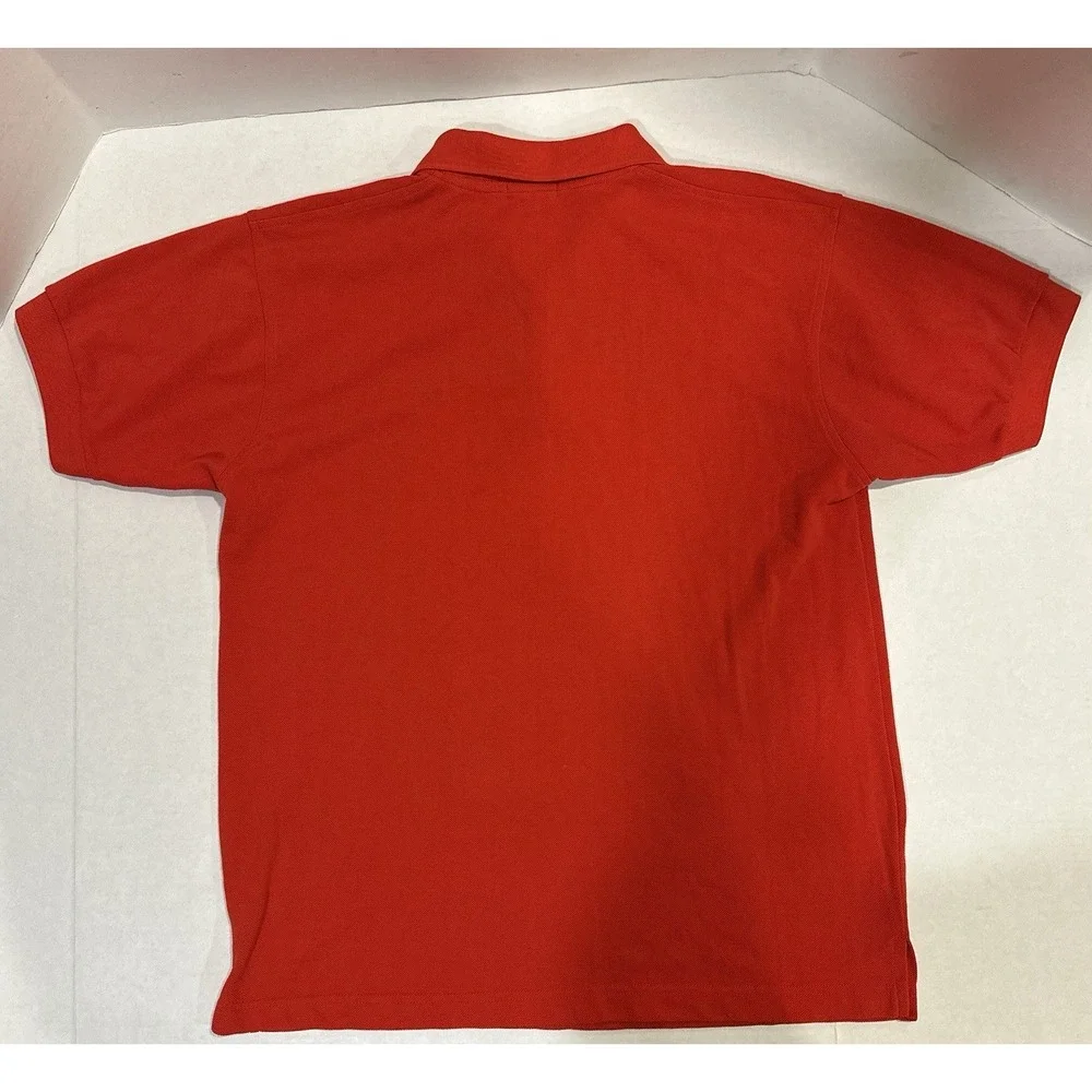 Polo Ralph Lauren Polo Shirt Men's Size Large Red Short Sleeve Blue Horse